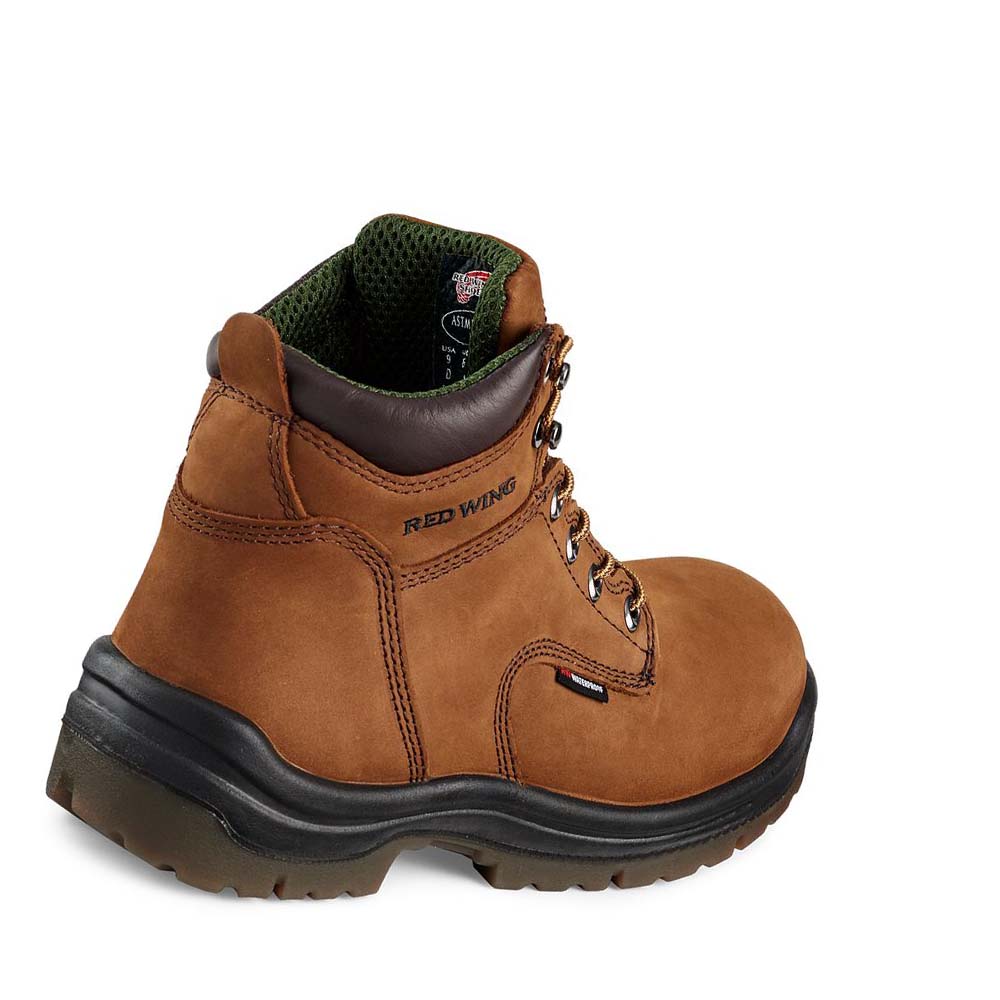 Red Wing King Toe® 6-inch Safety Toe Men's Waterproof Boots Brown | ZA 358LIS